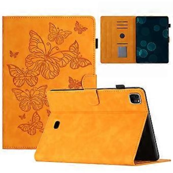 Embosset Lærveske For iPad Pro 11 2024 (Gul)