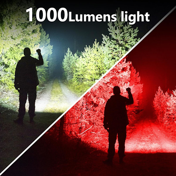 Nøgleringslygte, 1000 Lumen EDC Lommelygte COB Arbejdslys, Oplukker Nøglering Mini Lomme Lommelygte med Magnet Holder