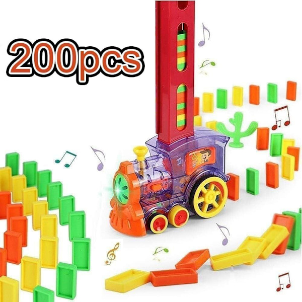 200 stykker Domino elektrisk tog, med lys og musik automatisk rally dist