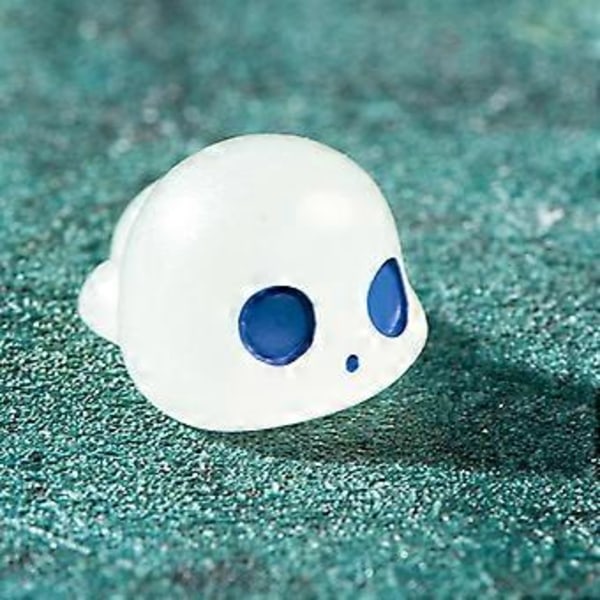 10 st Fairy Garden Tillbehör Utomhusdekoration Mikro Landskap Samlingar Hartsälvor Miniatyrer för Sovrum Gräsmatta Bakgård (Blått Ljus)