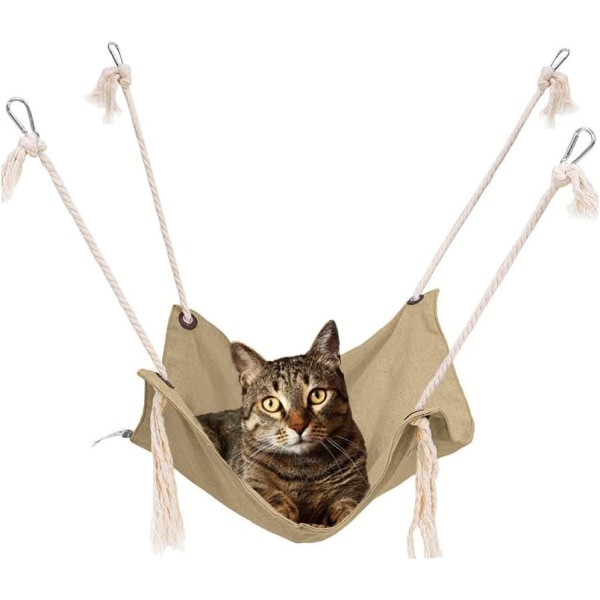 2pcs-Breathable Cat Hammock, Pet Cage, Hanging Cat Bed with Carab