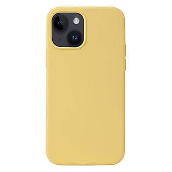 Flydende Silikon Telefon Cover til iPhone 15 Plus (Gul)