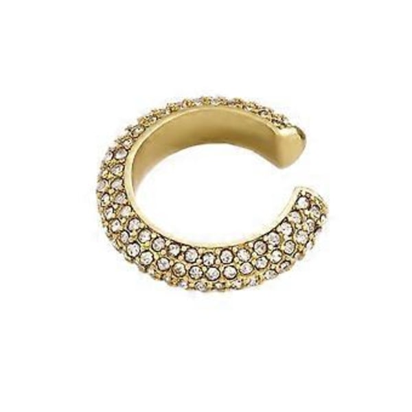 Legering Öronklämma Rhinestone Vacker Dekorativ C-Form Trendiga Örhängen för Kvinna (Vit)