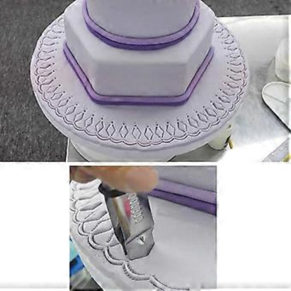 24 stk. Kageblondeclips i rustfrit stål DIY Kiksudstikker Fondant Dekoreringsværktøj (Tilfældigt mønster)