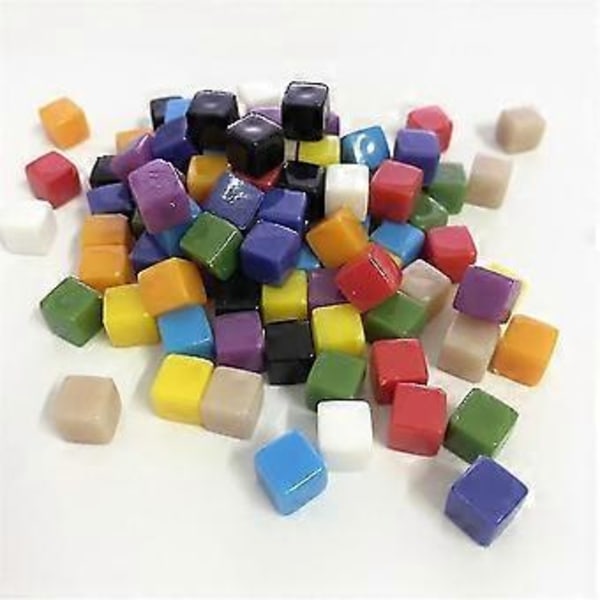 50 stk/sett 8mm Klar Terning Fargerik Krystall Firkantet Hjørne Transparent Terning Sjakk Yu( Fargerik2)