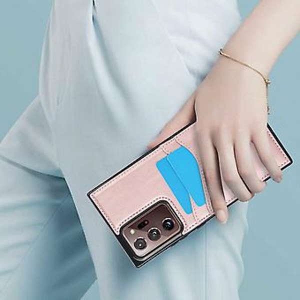 Läderfodral för Samsung Galaxy Note20 Ultra (Roséguld)