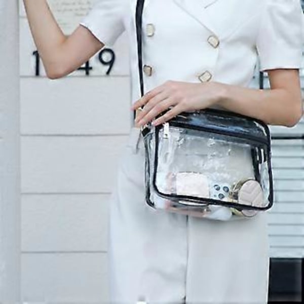 Mångsidig Väska Crossbody Väska Klar Vattentät Axelväska för Kvinnor Tjej Trendig PVC Väska Casual Trendig Väska Mobiltelefonväska Vit S(S Vit)