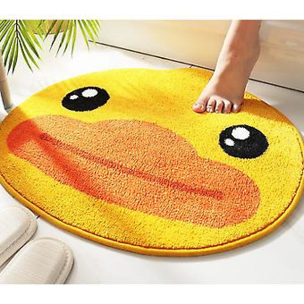 Kylpyhuoneen matto liukastumattoman ja imukykyinen, pieni keltainen ankka pää 55*54cm