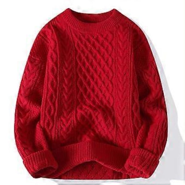 Hættetrøje til mænd, løs fritidsskjorte (4XL Rød)