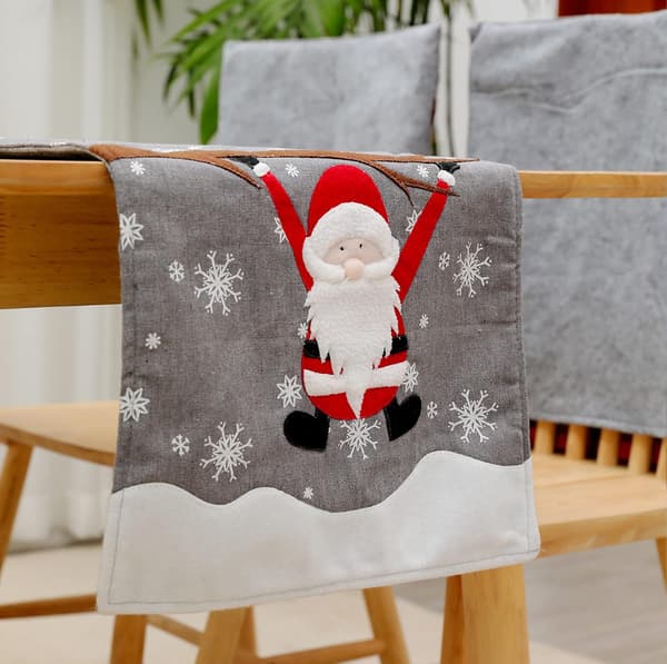 Glædelig Jul Julemand Broderet Dug Julepynt
