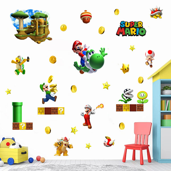 Mario klistremerke 100 * 92cm automatisk syntese veggmaleri ny kreativ c