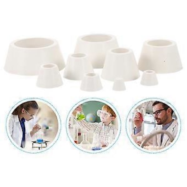 1 Set Buchner Tratt Kolv Adapter Set Gummi Avsmalnande Krage Filter Adapter Set