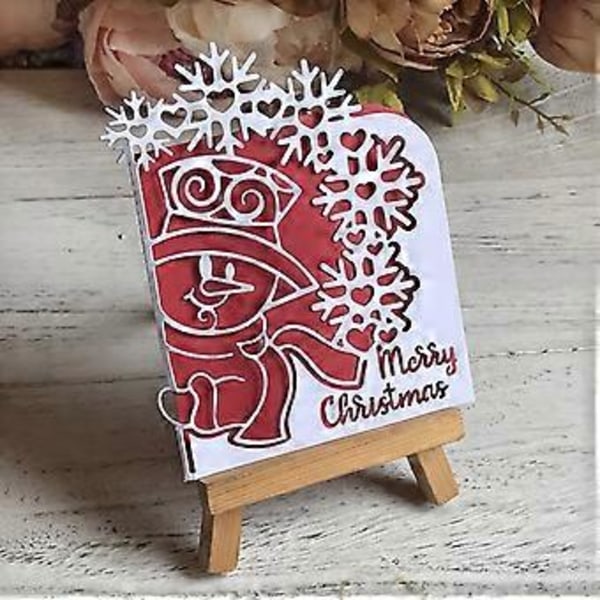 Snemand Embossing Stanseforme til DIY Scrapbooking Album Julekortfremstilling