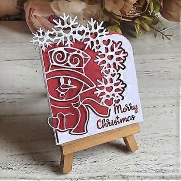 Snögubbe Präglade Stämplar för DIY Scrapbooking Album Julgranskorttillverkning