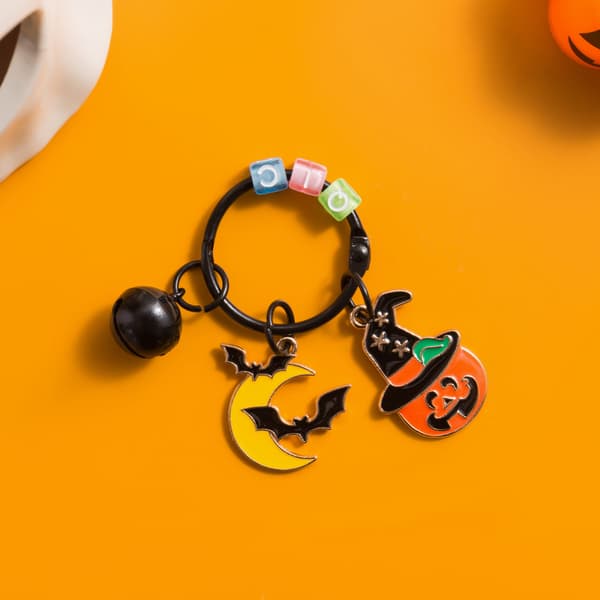 Halloween-aave, piru ja kurpitsanoitahattuavainnippu - C