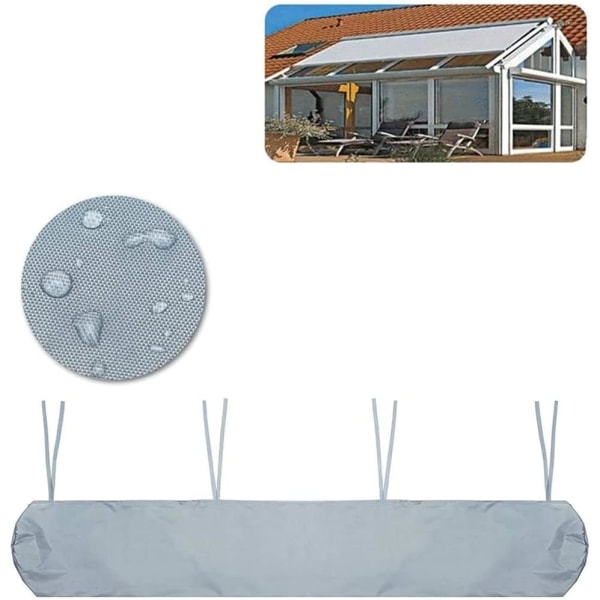 2.5M Gray Garden Awning, UV Protection Storage Bag - Dustproof -