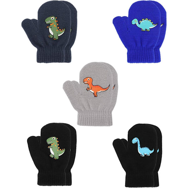 5 par barnvantar stretchiga vantar, baby magiska vantar, vinter Kn