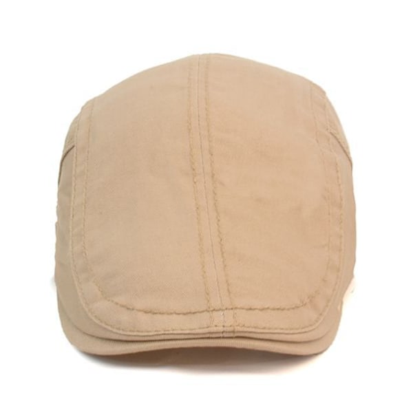 Khaki farvet, justerbar retro baret, åndbar flad hat til mænd, s
