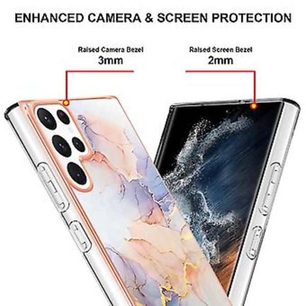 Elektropläterad TPU-fodral för Samsung Galaxy S22 Ultra 5G (Vit)
