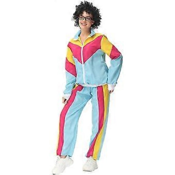 Naisten Rave-asu Kiiltävä Crop Top Huppari Metallinhohtoiset Rento Pitkät Housut Hupullinen Treenauscollegepaita Disco-tanssiasu(XX-Large Taivaansininen)
