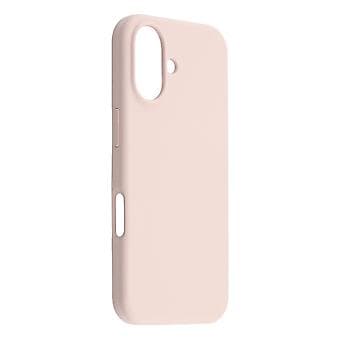 Kompatibel for iPhone 16 Deksel Solid Silikon Støtsikkert Telefon Bakdeksel (Rosa)