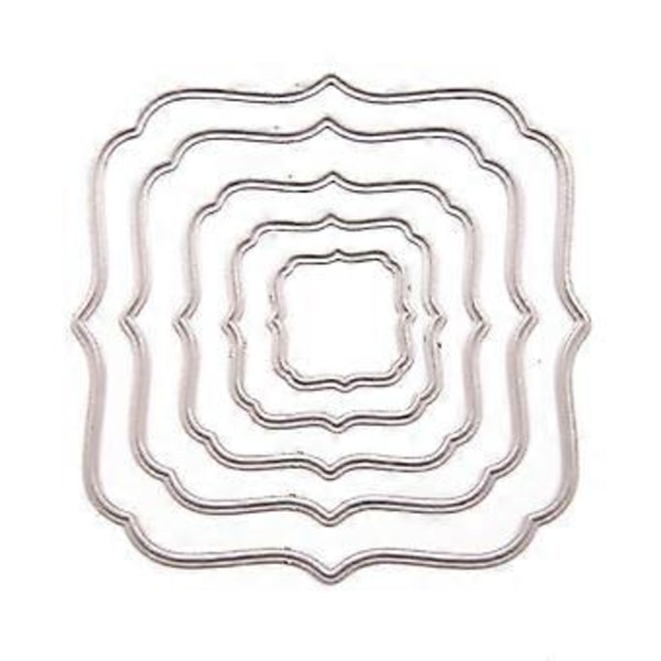Ram för Metallskärningsformar Schablon DIY Scrapbooking Album Stämpel Papper Kort Embossing