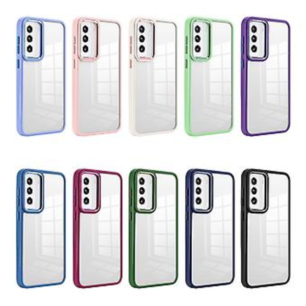 Klar akrylmyk TPU-etui for Samsung Galaxy S23 5G (Lilla)