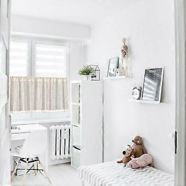 Boho Gardiner med Kvaster Multifunktionelt Vinduesgardin til Køkken (150*45 A)