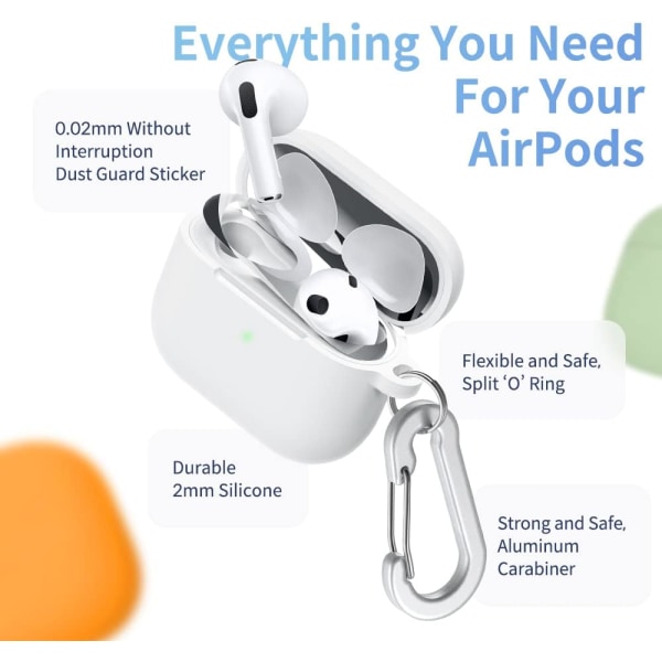 Lilla AirPods3 øretelefondeksel med flytende silikon av eple