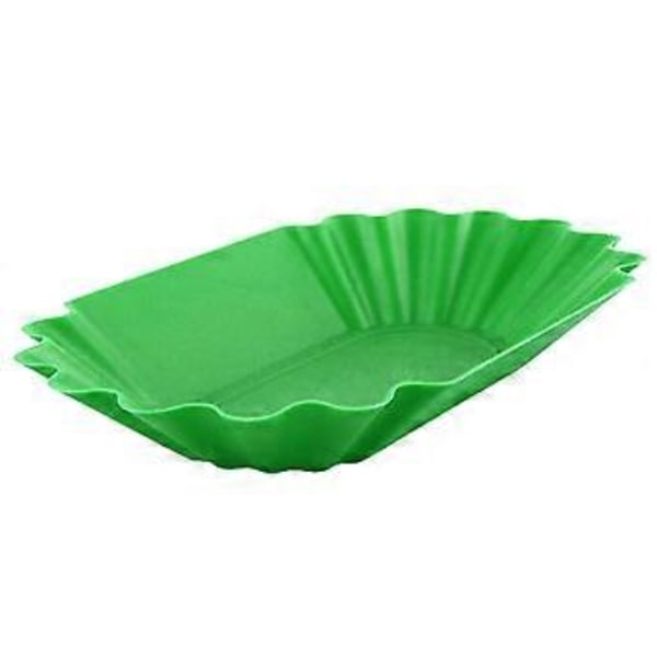 Serveringsbrett for snacks, gjenbrukbart, stabilt, stor kapasitet, kaffebønne-smaksbrett for spisestue Qinhai (Grønn)