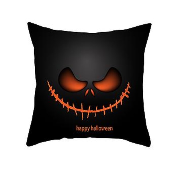 2 kpl Halloween-tyynyliinaa, Halloween-koristelu Luuranko Kallo Haamu Tyyny Lumbar Tyynyliina Persikka Nahka Tynyliina Heittotyynyn Kannen Tynyn Kotelo