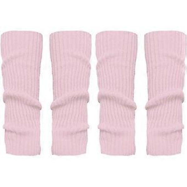 Neulotut villasukat naisten jalkojenlämmittimet urheiluun joogaan leggingsit 2 paria (pinkki)