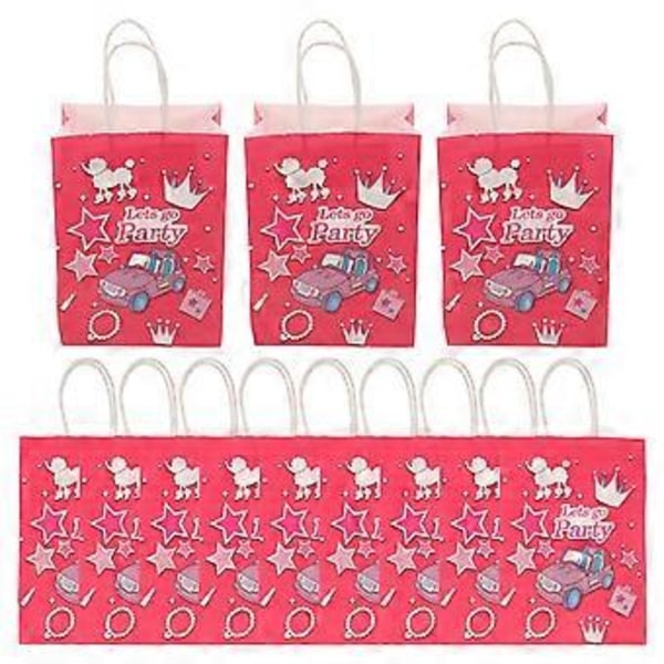 12 st Alla hjärtans dag Party Godisväskor Alla hjärtans dag Party Presentpåsar Handhållna Presentförpackningspåsar i papper