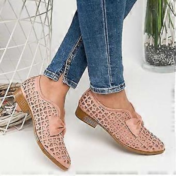 Bowtie Flats Forårssko til Kvinder, Lædersko (41 SORT)
