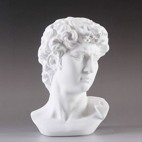 Græsk mytologi David hoved buste statue mini Europa Michelangelo