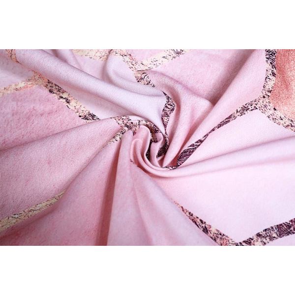 Duschdraperi i tyg 180x180cm Rosa marmor, Geometrisk modern Gri