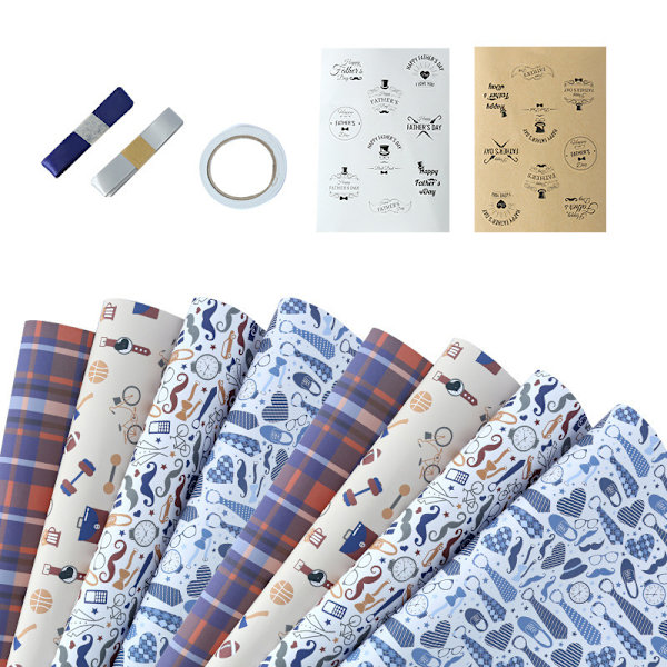 Presentpapper för herrars födelsedag, presentpapper för fars dag