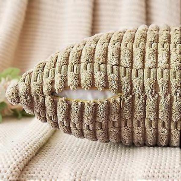 2-pack sammetsdekorativa kuddfodral 20x20 tum Mjuka Boho-randiga kuddfodral Modern Heminredning för soffa vardagsrum soffa säng khaki