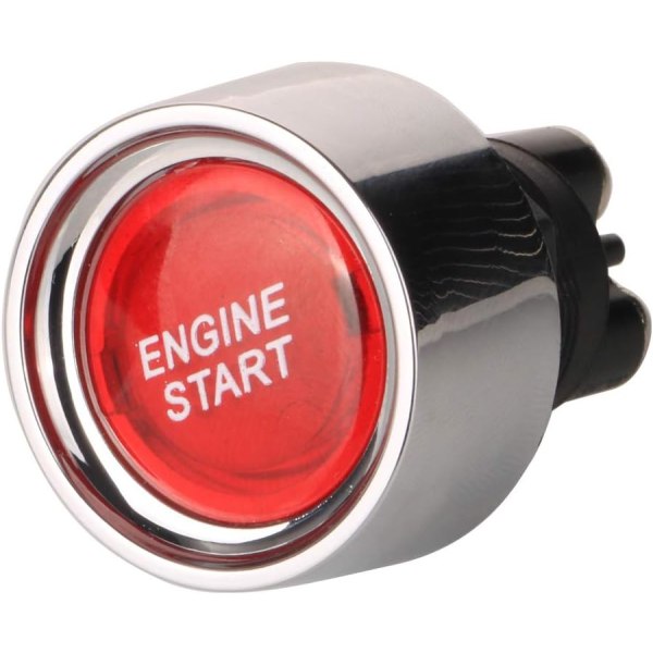 12V-24V/50A Startknapp för tändning (slumpmässig färg), SPST Universal Engine Start Switch, 3-polig tryckknapp