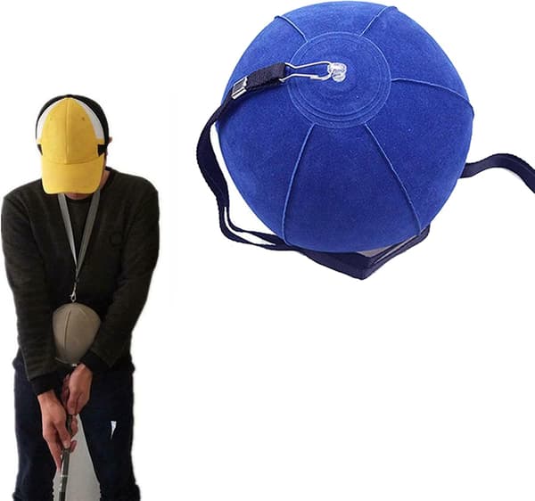 (Blå) Golfbold, Golftræningsbold Swing Trainer, Hjælpemiddel Assistentbold Træning Undervisning, Justerbar Sma
