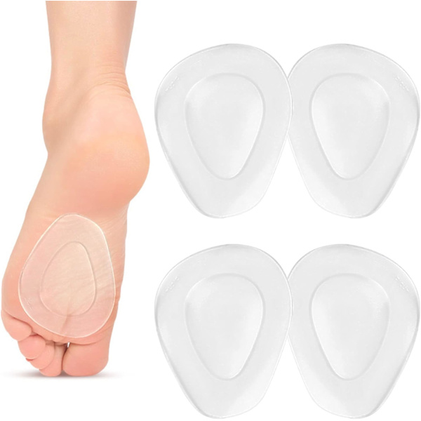 2 par metatarsal dynor, gelplantar dyna, halkfria skor transparenta silikongelkuddar The Meta