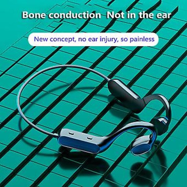 Avokorvaiset juoksuun tarkoitetut langattomat luujohto Bluetooth 5.0 -kuulokkeet (G200-Musta)