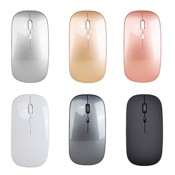 2.4G trådlös laddningsbar mus (roséguld)