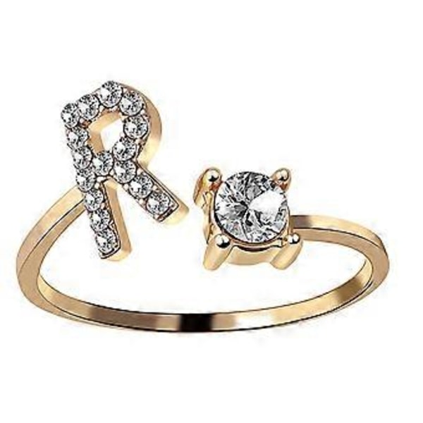 Fingerringar enkelhet engelska bokstäver ringar mode smycken knogringar (R Guld)