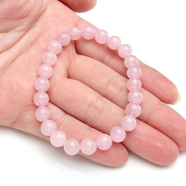 Naturlig helbredende krystallsteinarmbånd elastisk rund edelsten