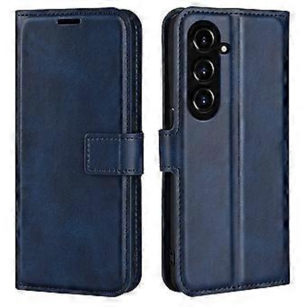 Til Samsung Galaxy S23 FE Kalveskindstekstur Anti-fald Etui PU Læder Pung Stativ Telefon Cover