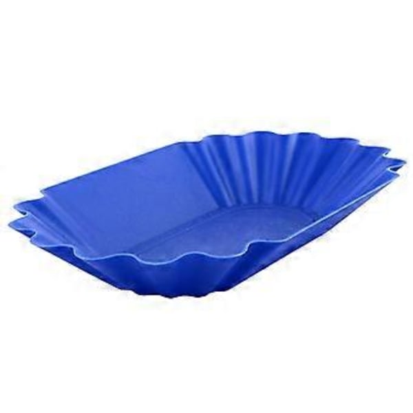 Serveringsbrett for snacks, gjenbrukbart, stabilt, stor kapasitet, kaffebønne-smaksbrett for spisestue Qinhai (Blå)