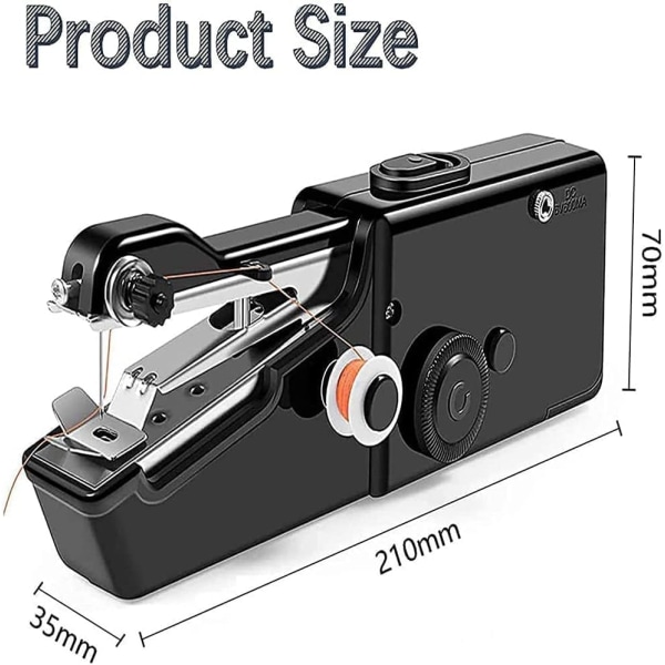 Minisymaskin, bärbar handhållen symaskin för nybörjare
