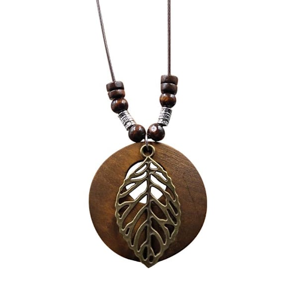 Lush Branches 1 st trä halsband för kvinnor flicka livets träd