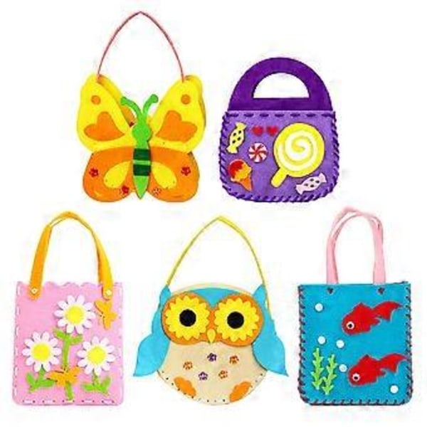 5 Sæt Rayan Toys Børn Goodie Bags Dyretema Festposer Festartikler Indkøbsposer